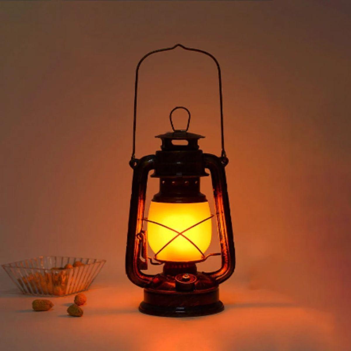 Rustic Wild West Vintage Lantern Table Lamp