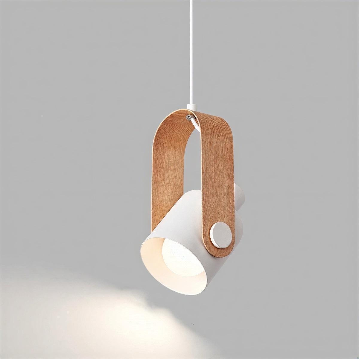 Scandinavian Pendant Ceiling Light With Adjustable Swivel Spotlight