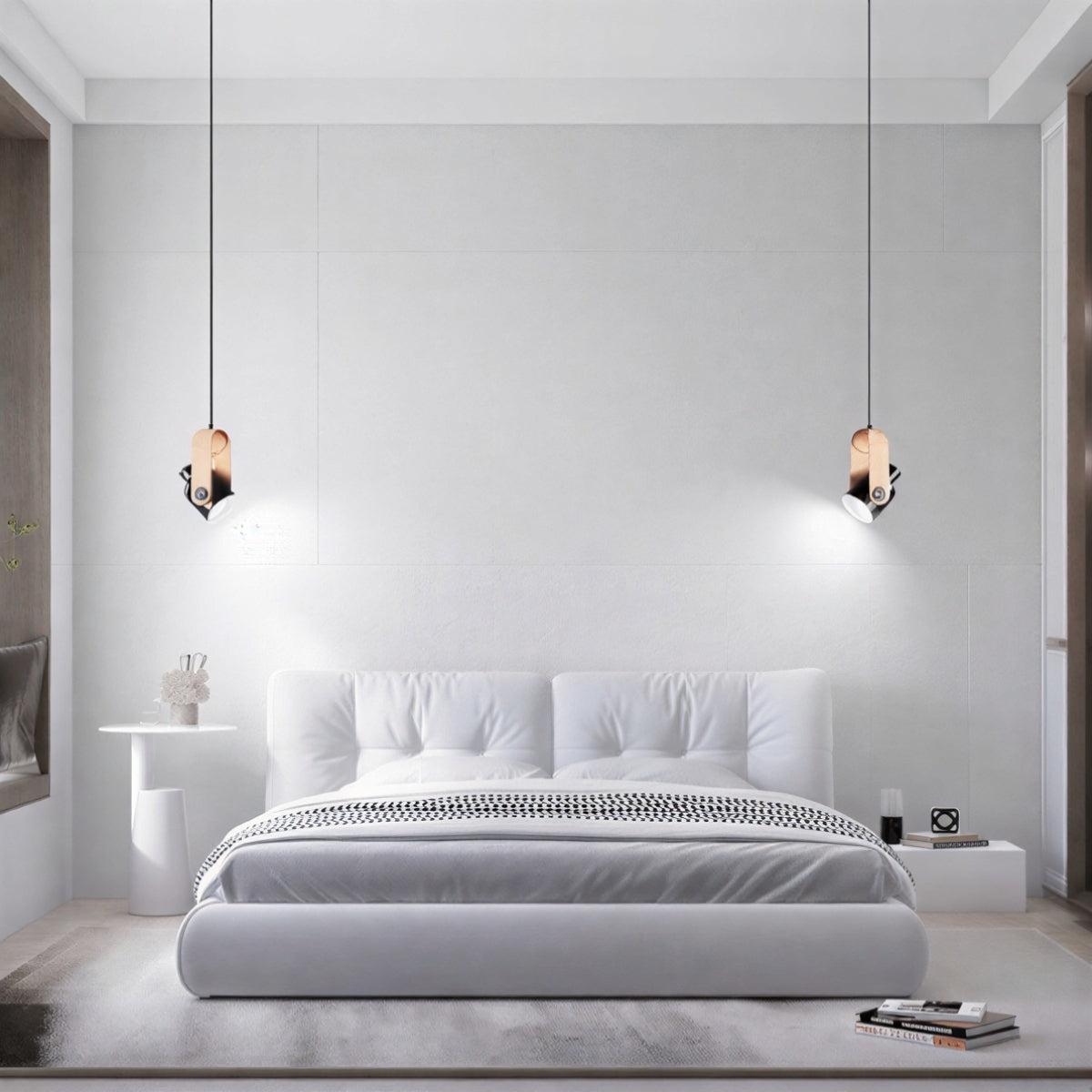 Scandinavian Pendant Ceiling Light With Adjustable Swivel Spotlight