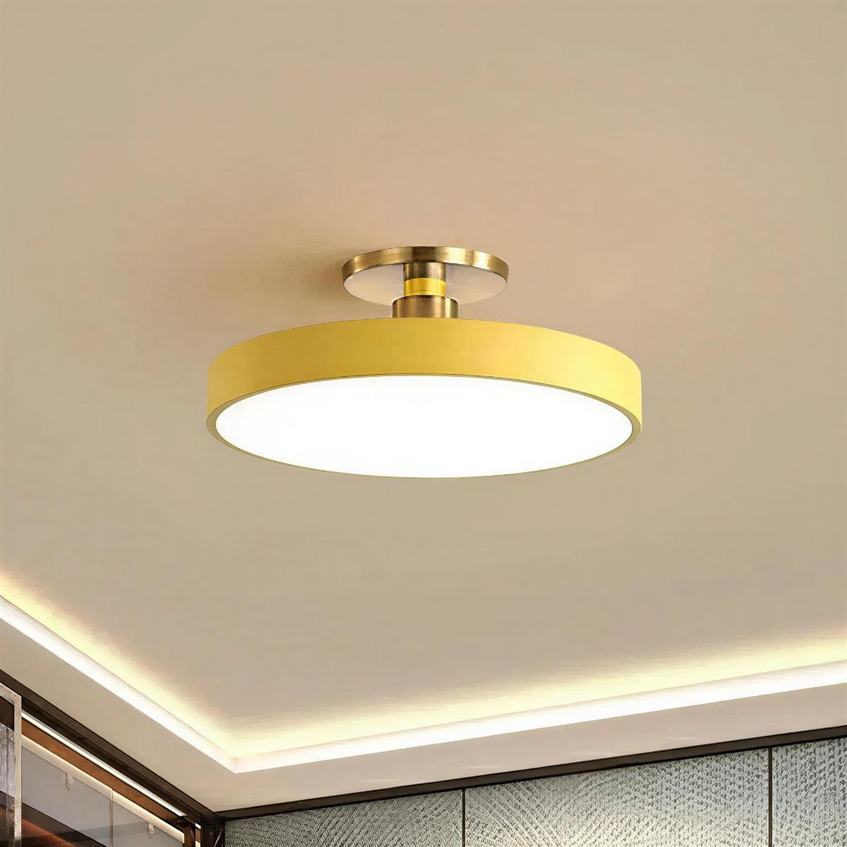 Semi Flush Ceiling Light With Modern Circular Nordic Design