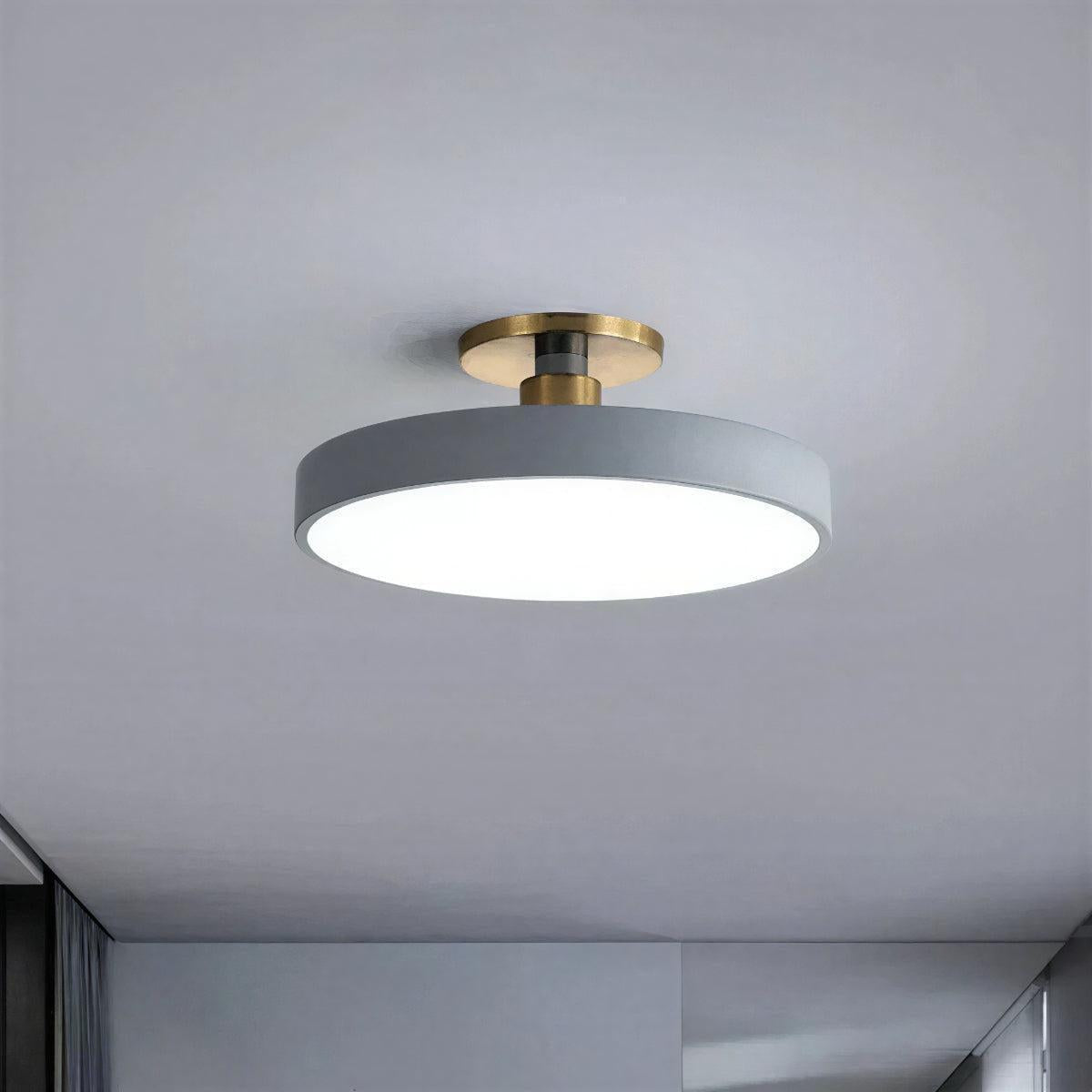 Semi Flush Ceiling Light With Modern Circular Nordic Design