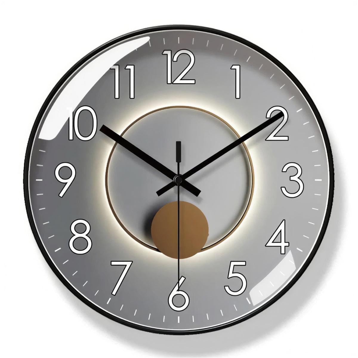 Silent Minimalist Wall Clock With Modern Scandinavian Aesthetic Style