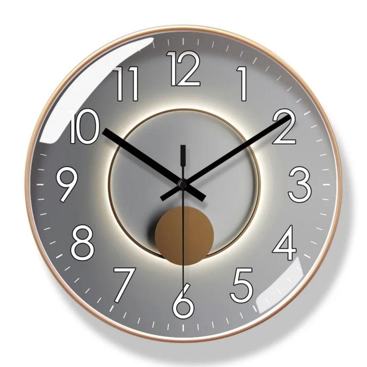 Silent Minimalist Wall Clock With Modern Scandinavian Aesthetic Style