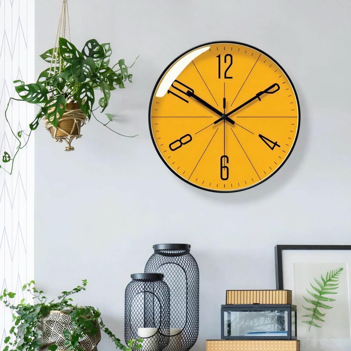 Silent Minimalist Wall Clock With Modern Scandinavian Aesthetic Style