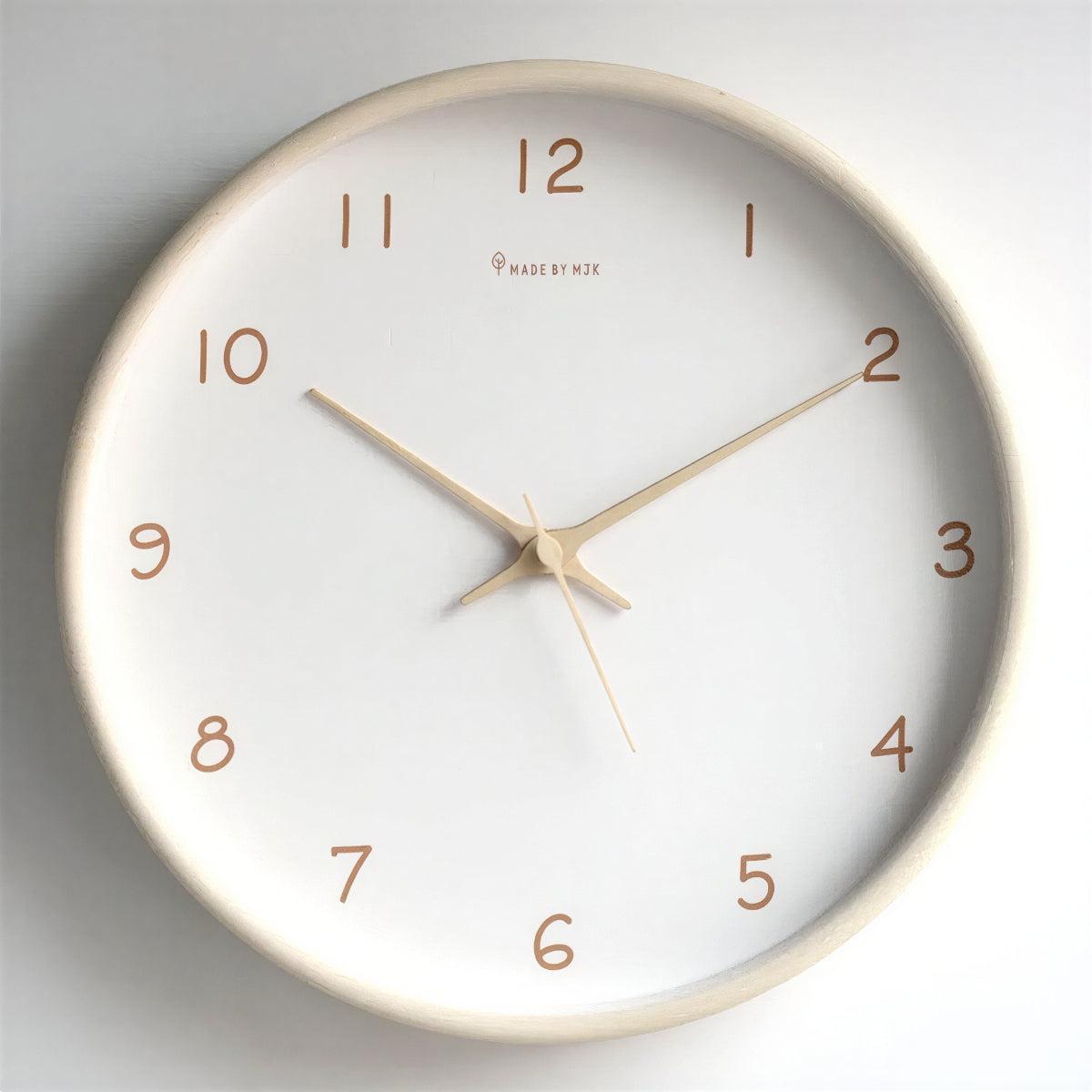 Silent Wooden Analogue Wall Clock