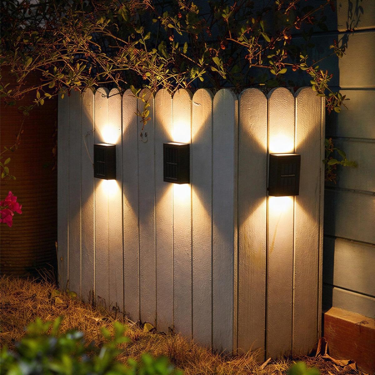 Solar Powered Outdoor Exterior Wall Lights With Up Down Lighting