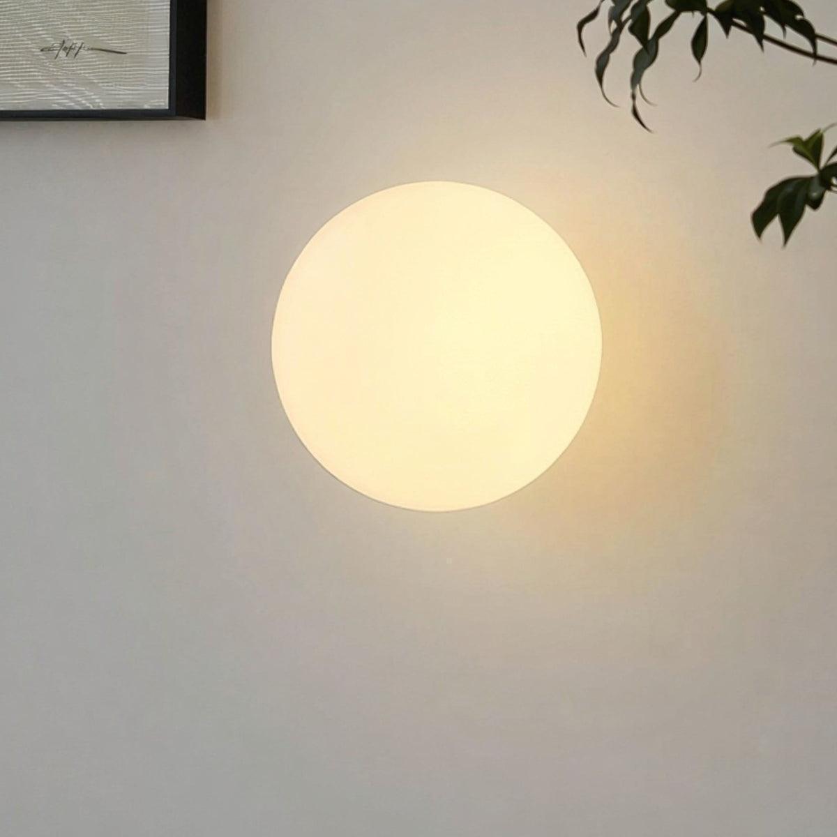 Spherical Mid-Century Wall Light Sconce With Frosted Globe Design
