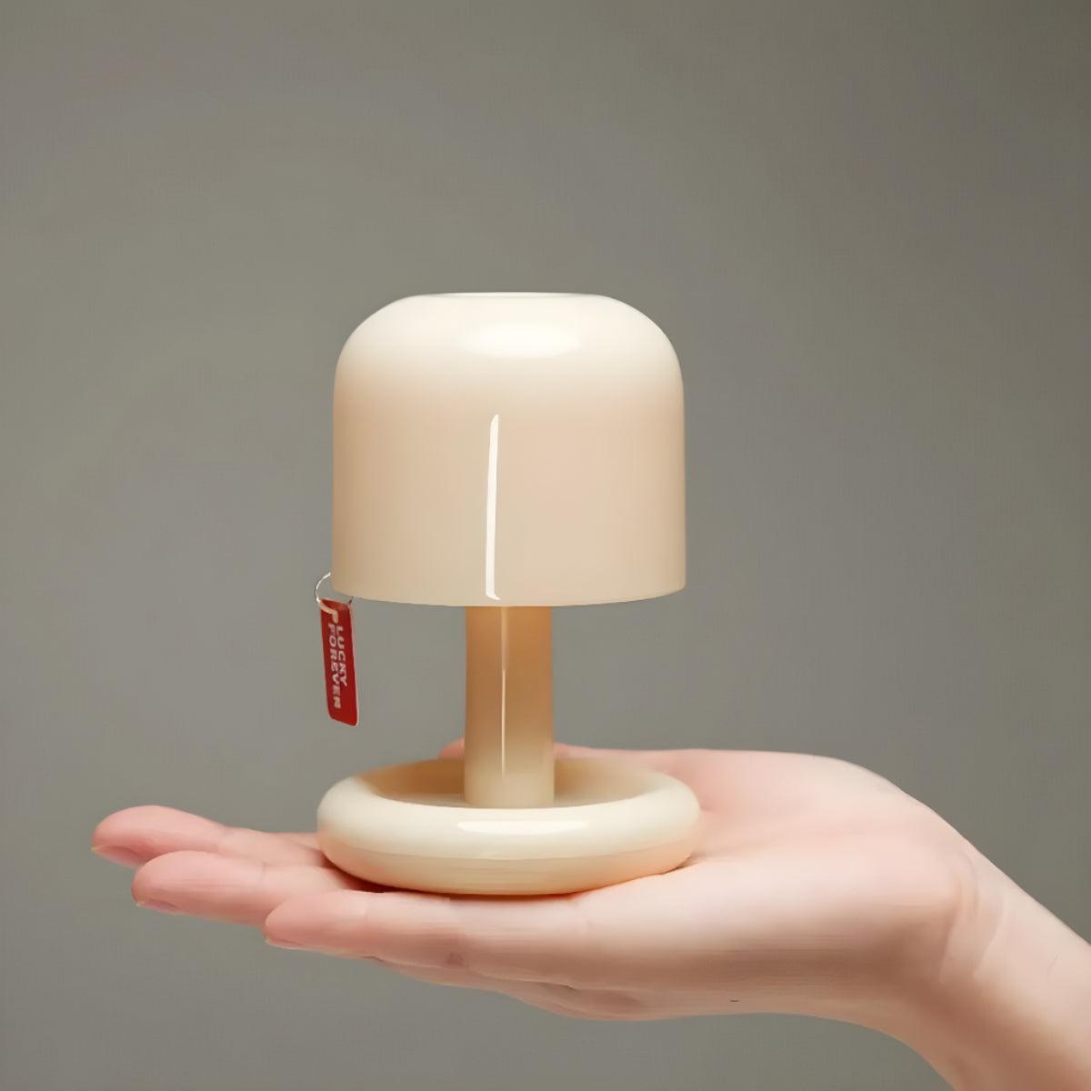 Sunset Table Lamp With Retro Mushroom Design And Dimmable Touch Control