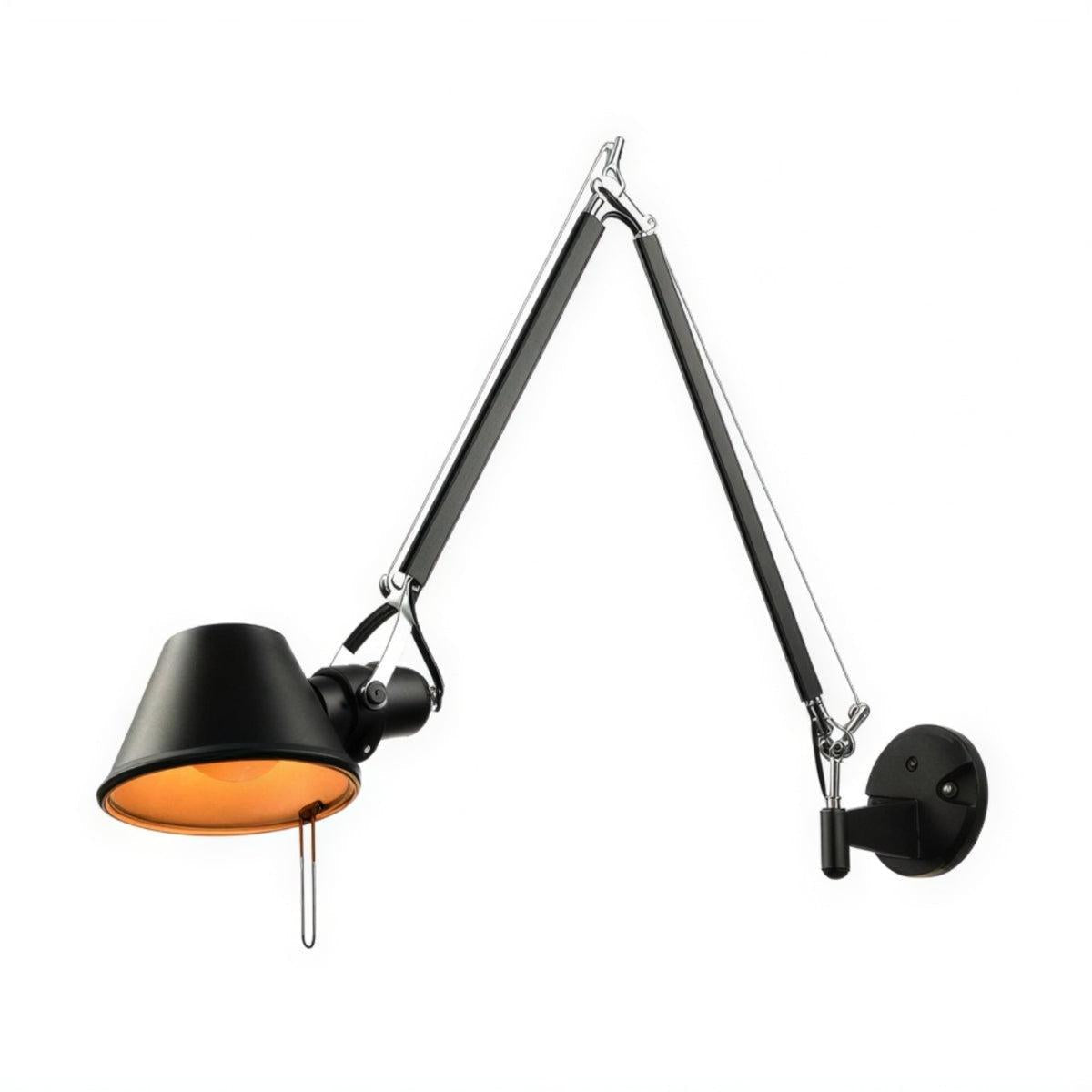 Swing Arm Wall Sconce Light With Long Adjustable Swivelling Arm