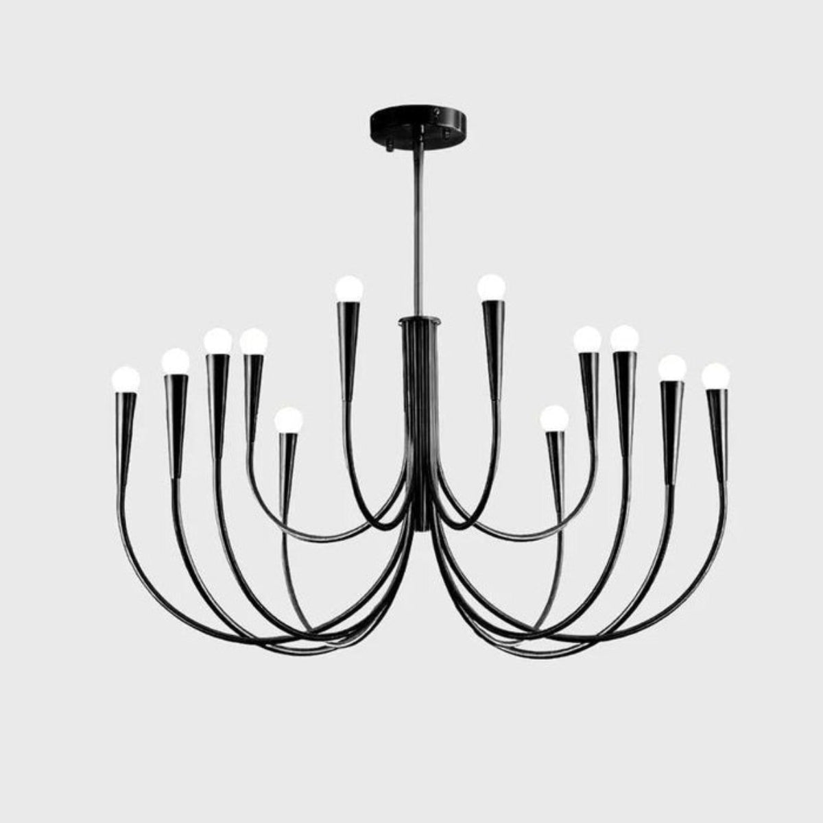 Swoop Arm Chandelier Ceiling Light For Lounge And Sitting Rooms
