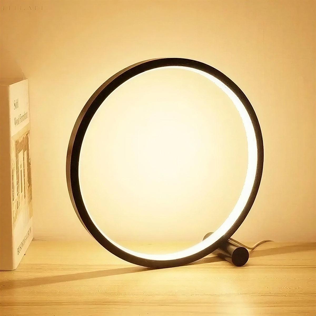 Touch Dimmable Circular Ring Table Desk Lamp