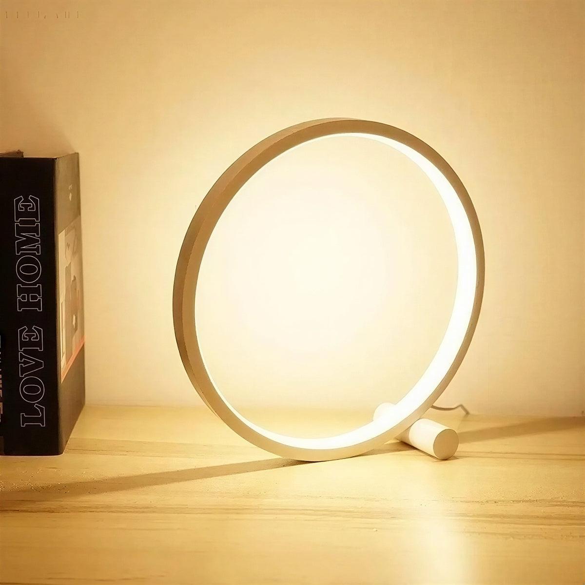 Touch Dimmable Circular Ring Table Desk Lamp