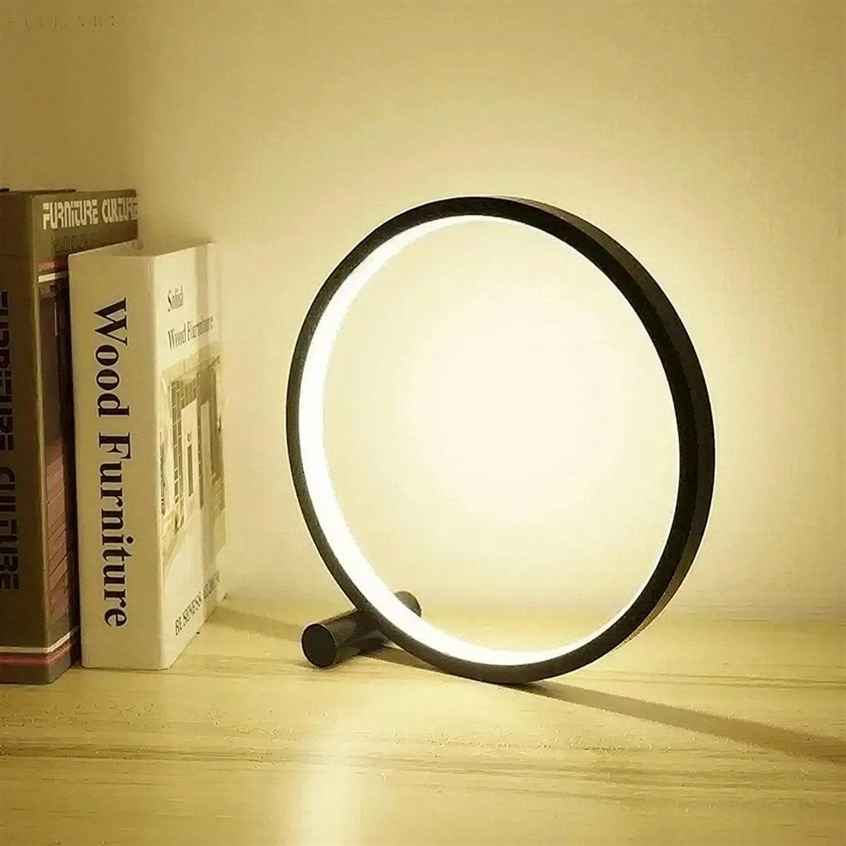 Touch Dimmable Circular Ring Table Desk Lamp