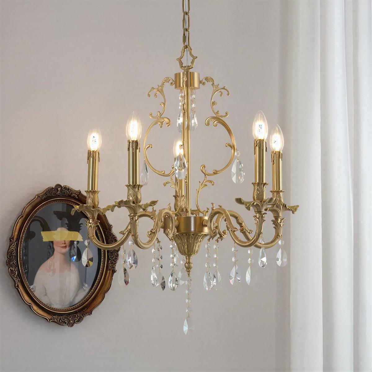 Traditional Antique Crystal Chandelier Light
