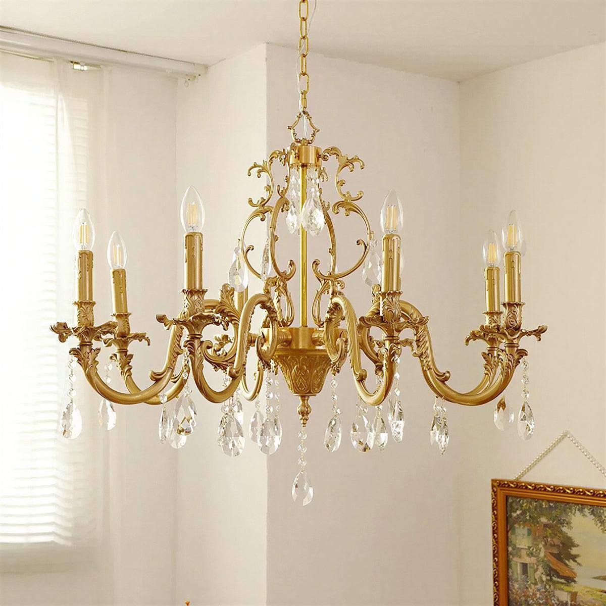 Traditional Antique Crystal Chandelier Light