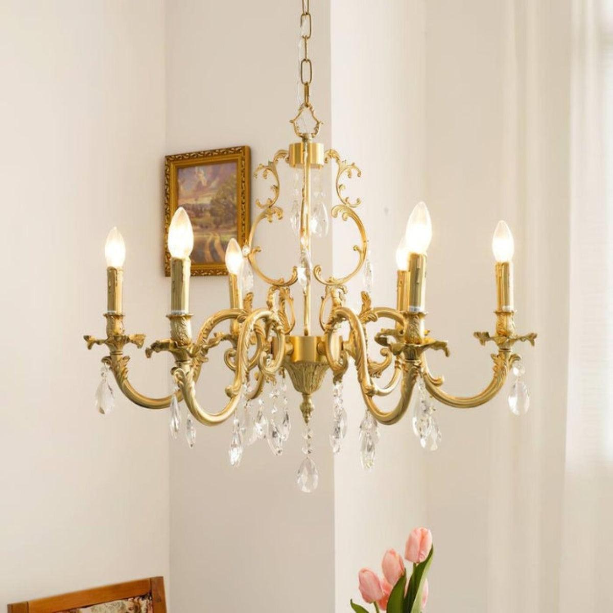 Traditional Antique Crystal Chandelier Light