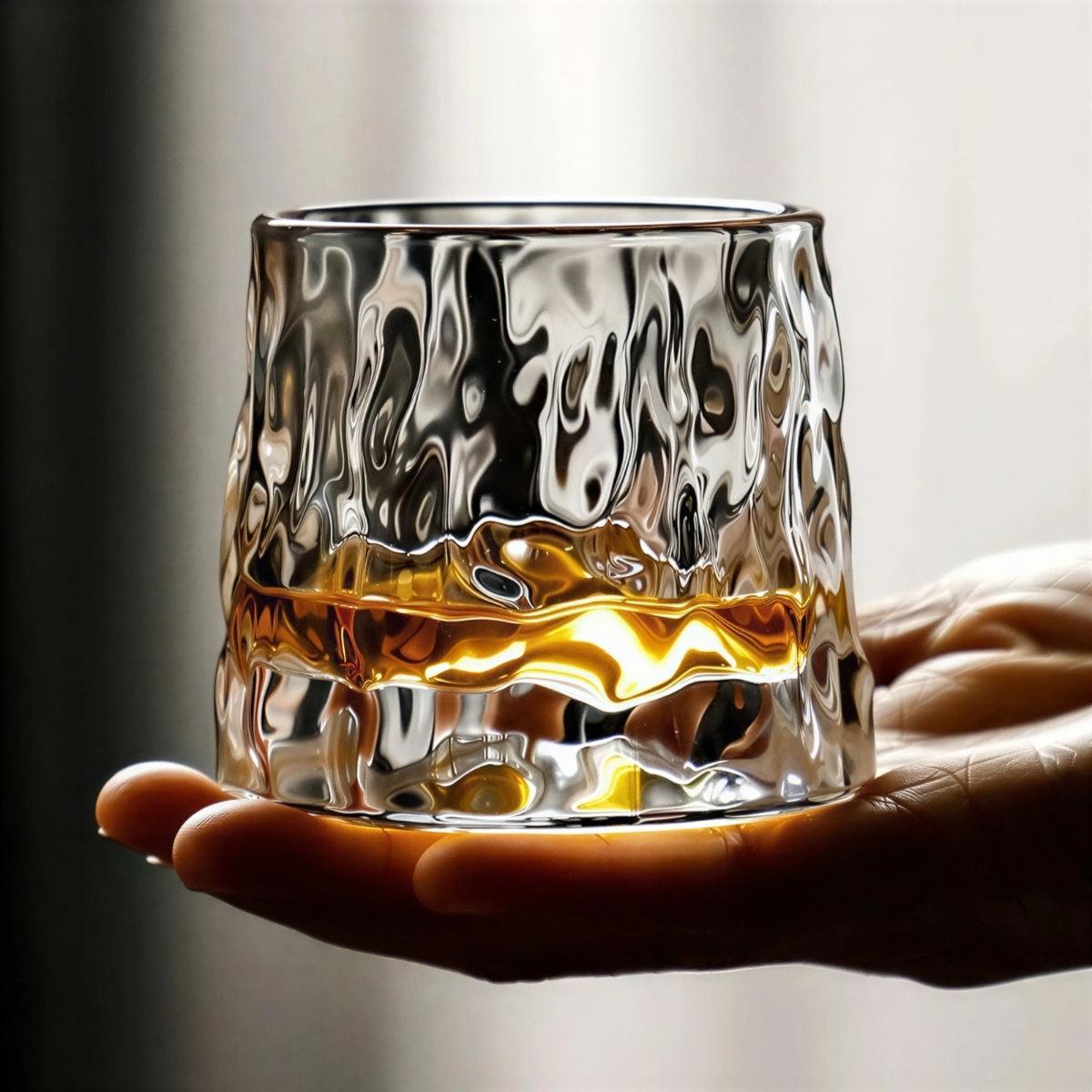 Traditional Japanese Edo Whisky Set With Aerating Rotation Base