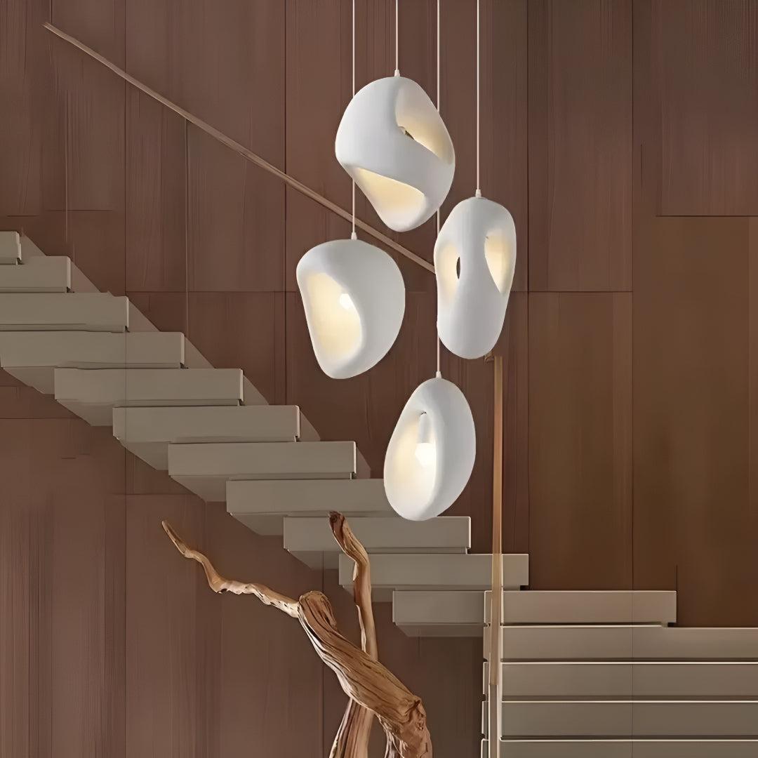 Wabi Sabi Hanging Pendant Lights With Irregular Modern Design