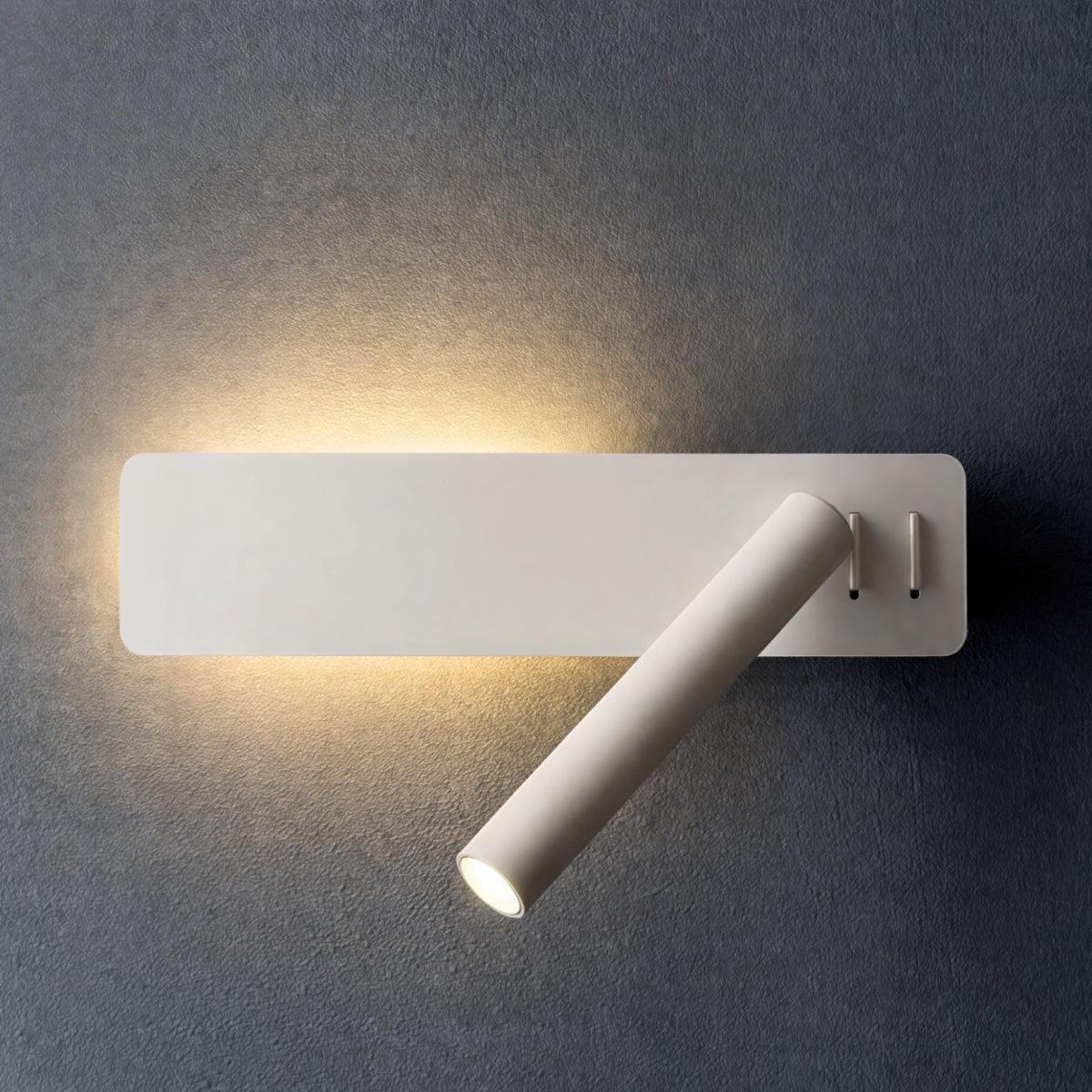 Wall Lamp For Reading With Integrated Adjustable LED Focused Beam