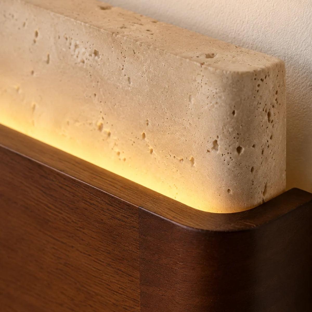Wall Light With Stone And Wood Style Living Room Hallway And Bedroom