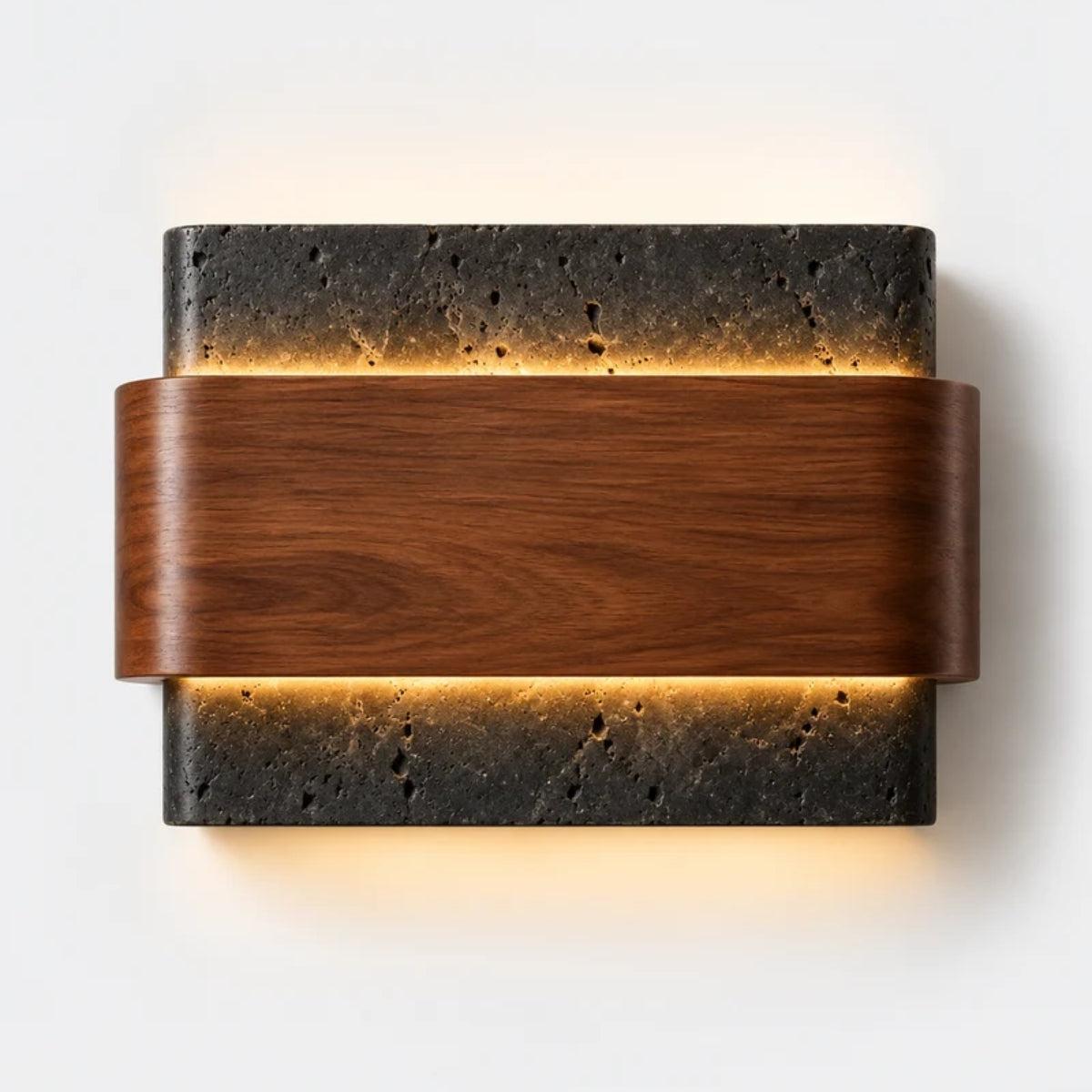 Wall Light With Stone And Wood Style Living Room Hallway And Bedroom