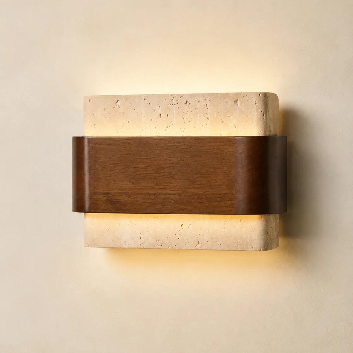 Wall Light With Stone And Wood Style Living Room Hallway And Bedroom