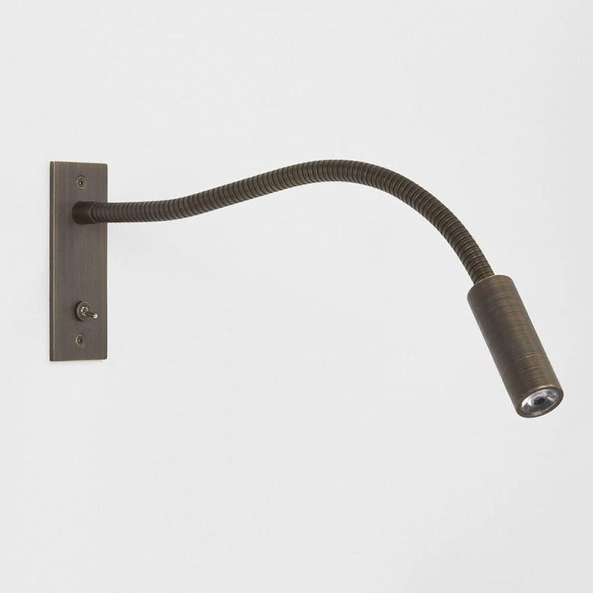 Wall Mounted Reading Light With Integrated USB Charging Port And Flexible Gooseneck