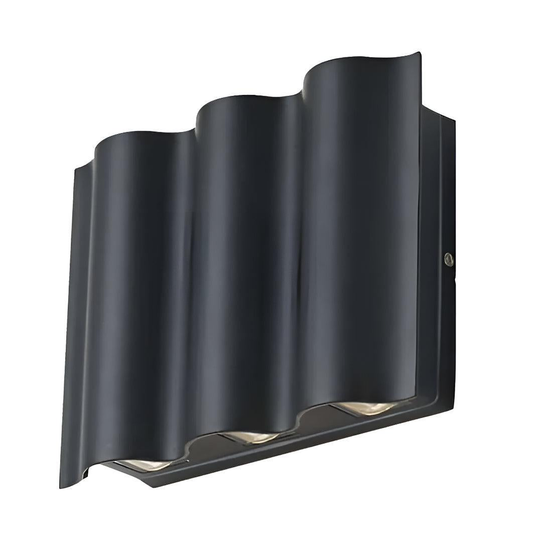 Wave Style Outdoor Wall Lights With Up And Down Sconce