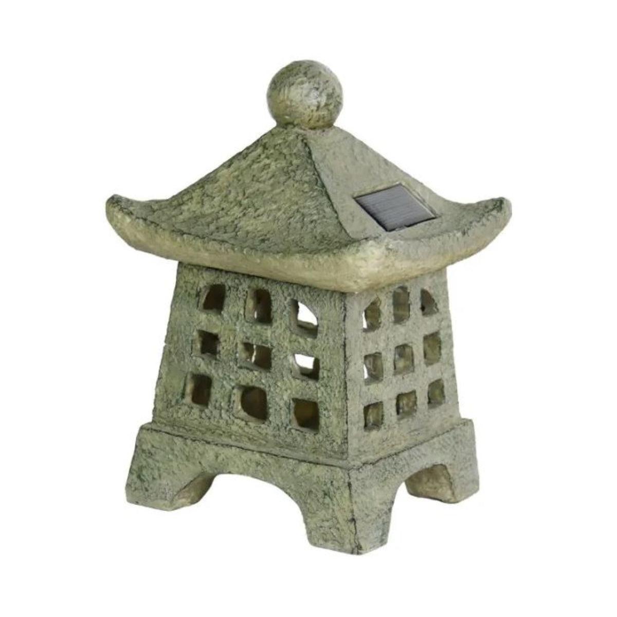 Zen Pagoda Lantern Styled Outdoor Solar Powered Garden Light